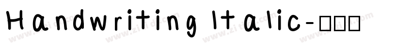 Handwriting Italic字体转换